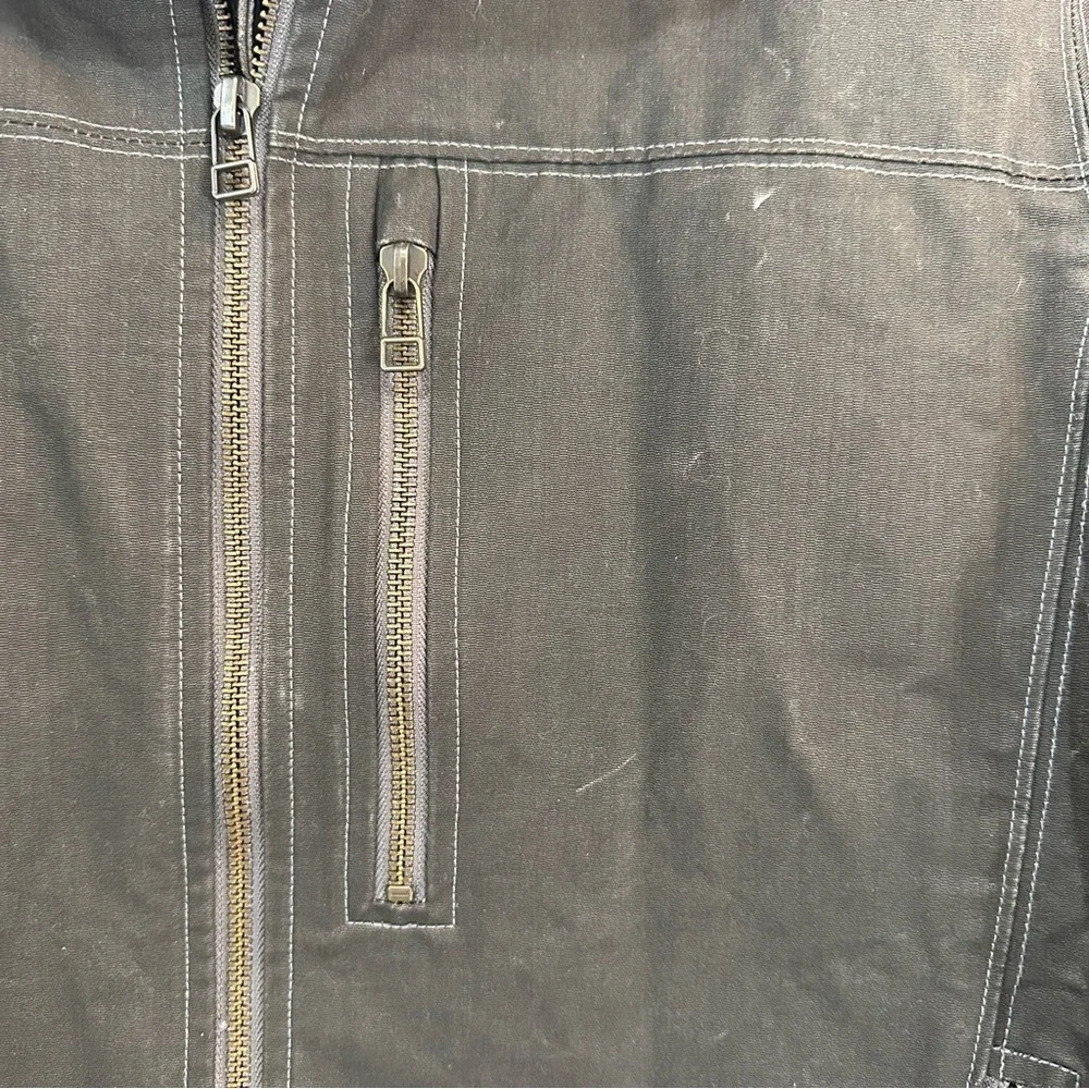 Kuhl Men’s Small Burr Jacket Vintage Patina Dye Gray Full Zip Fleece Lined